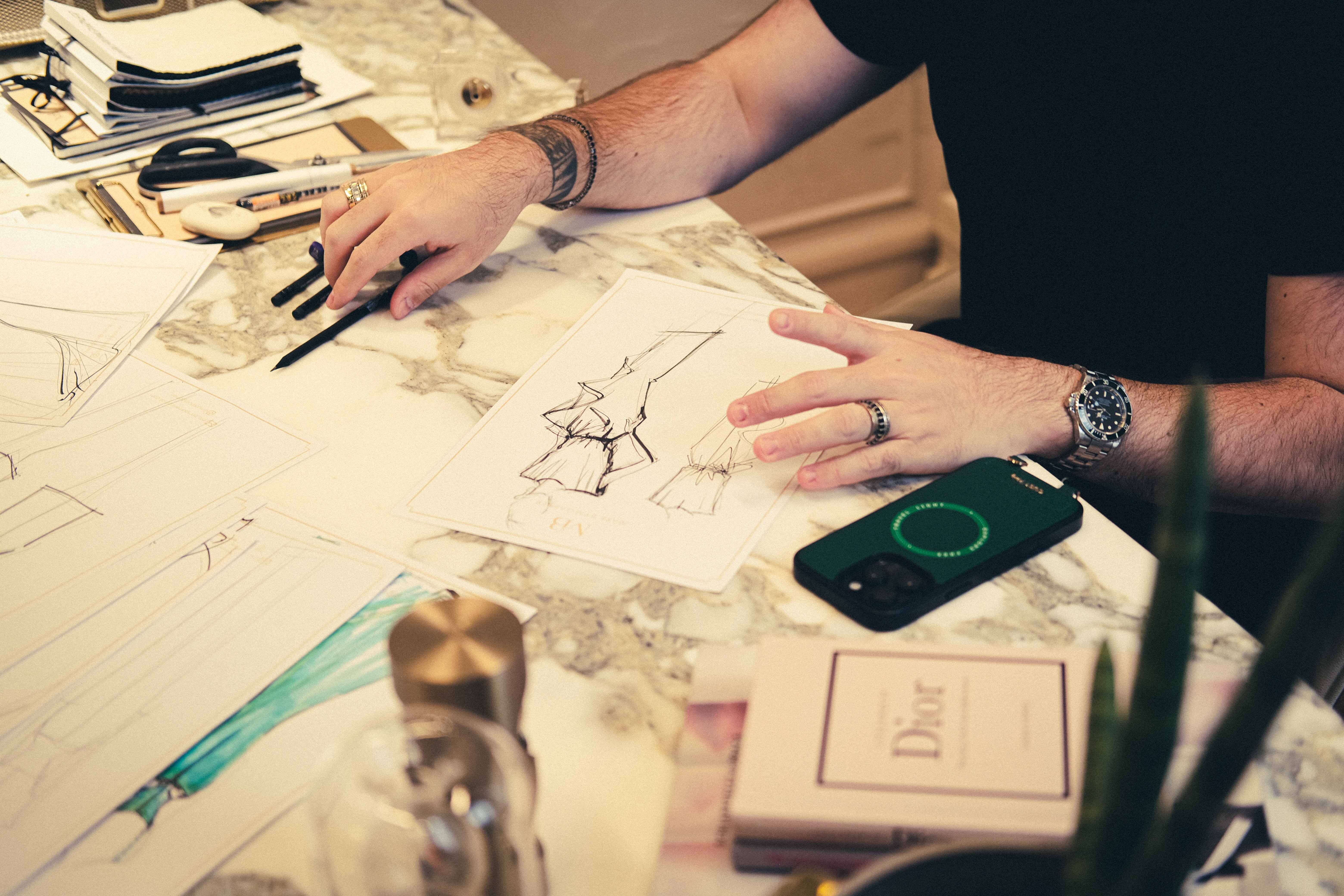 Vania and Mark working in their respective ateliers. PHOTOS: COURTESY OF PLAINS AND PRINTS
